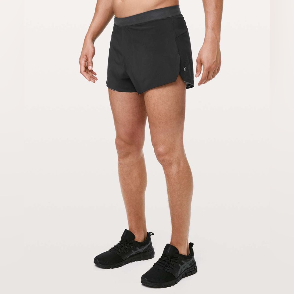 Lululemon Fast and Free 3 inch short in black